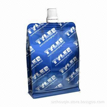 Spout Bag for Liquid, Water, Beverage, Juice and Drink, Various Colors and Designs Available